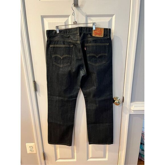 Levi’s 559 Dark Wash Relaxed Straight Leg Jeans sz 36X30 EUC - Picture 7 of 9